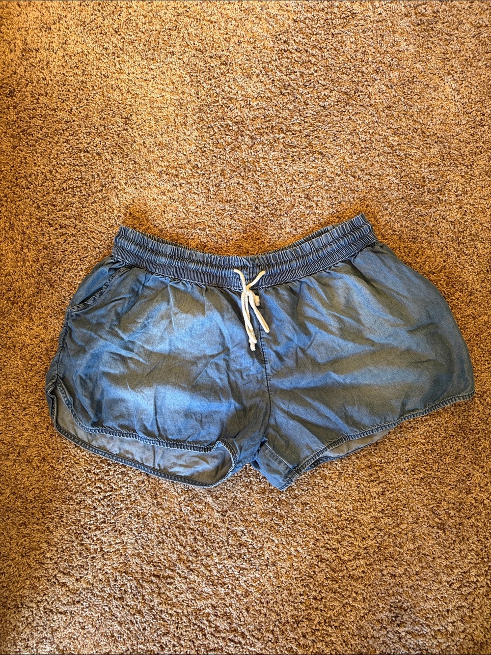 Mossimo Chambray Drawstring Shorts - XL